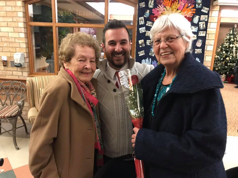 Stephen greets new residents who will join the Village of Erin Meadows community in February