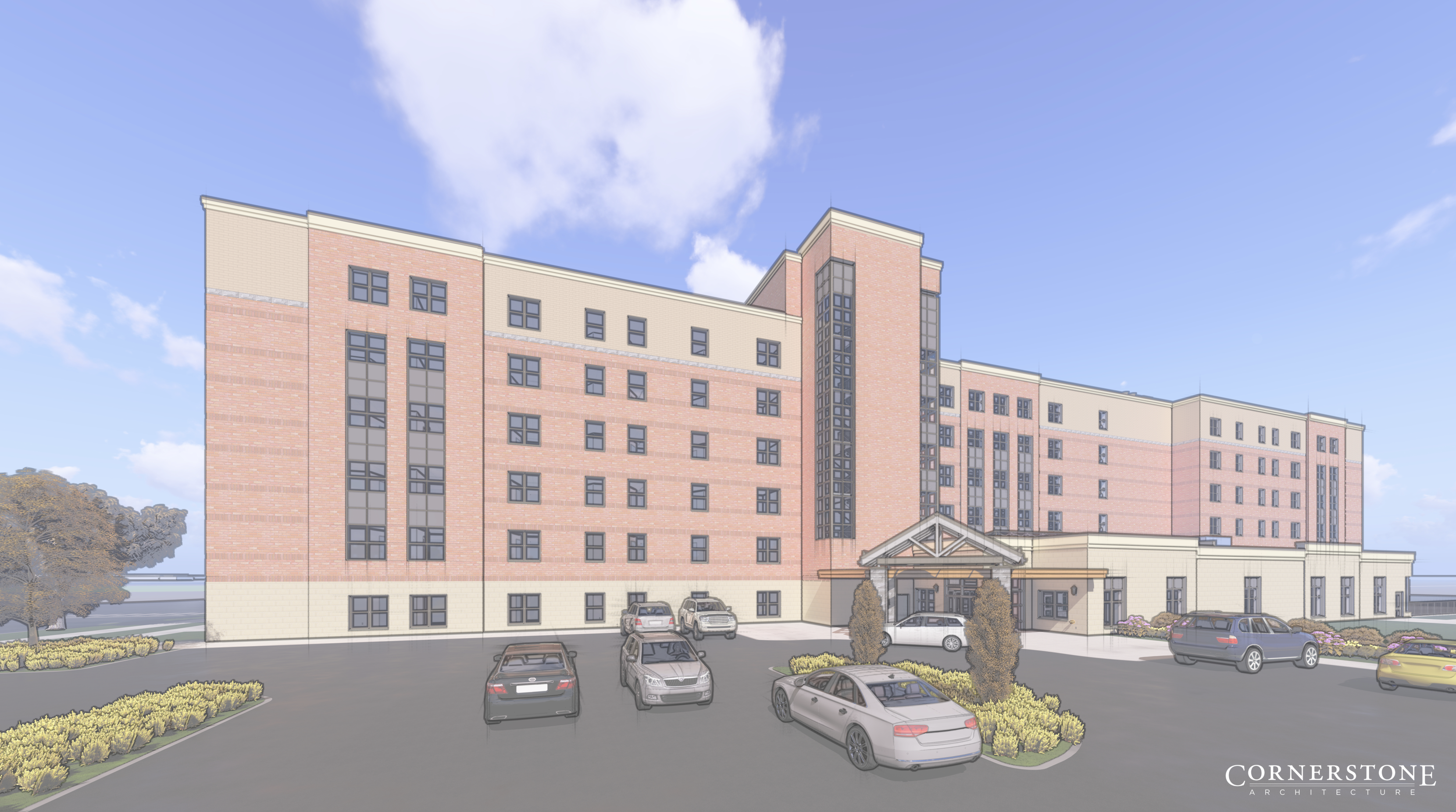 Rendering of The Village of Stouffer Mills long-term care in Stouffville