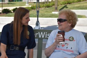 Sometimes a few moments on the #ElderWIsdom bench are all that are needed for two people to bridge the gaps of generations. 