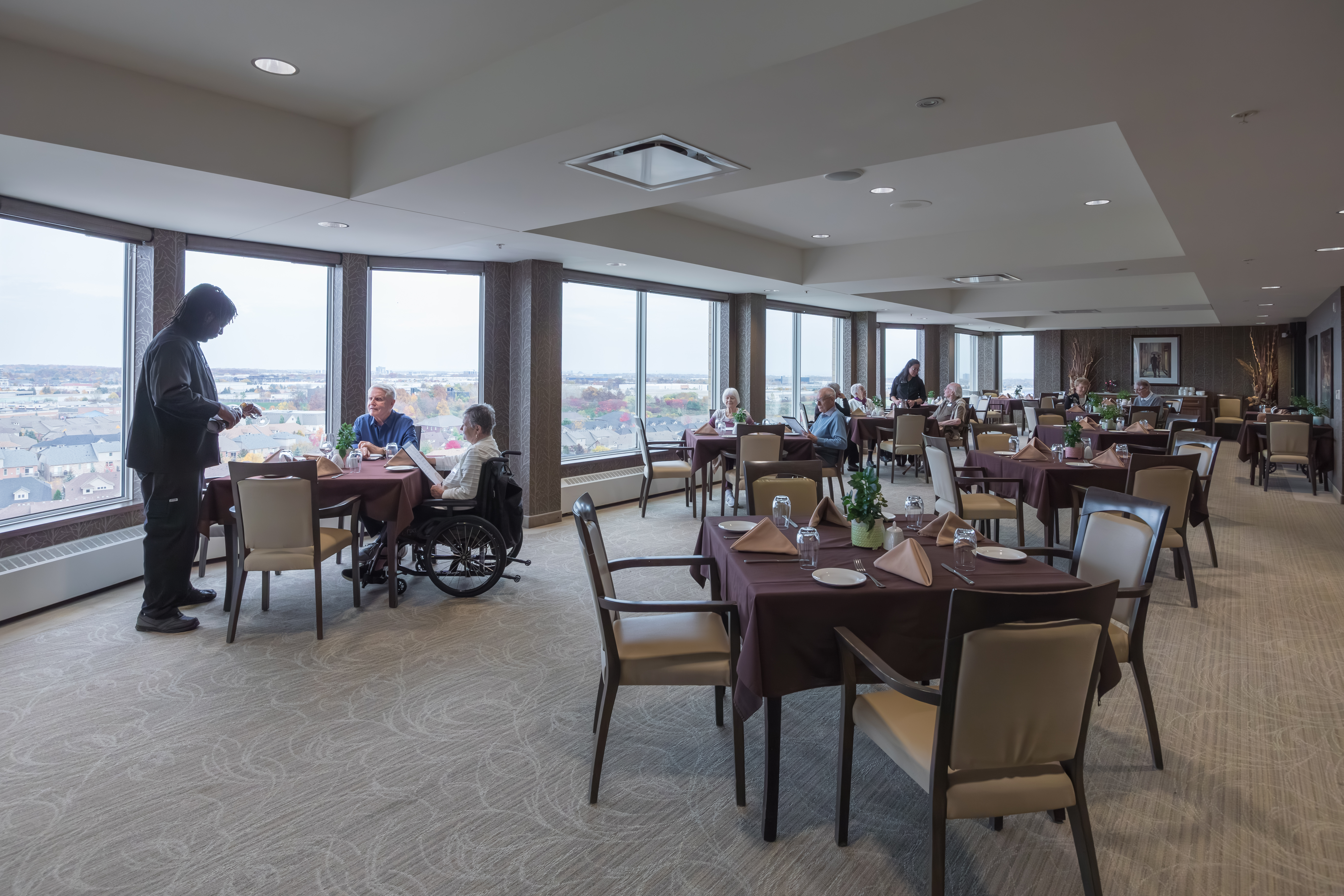 Residents dine at The Ruby at Tansley Woods
