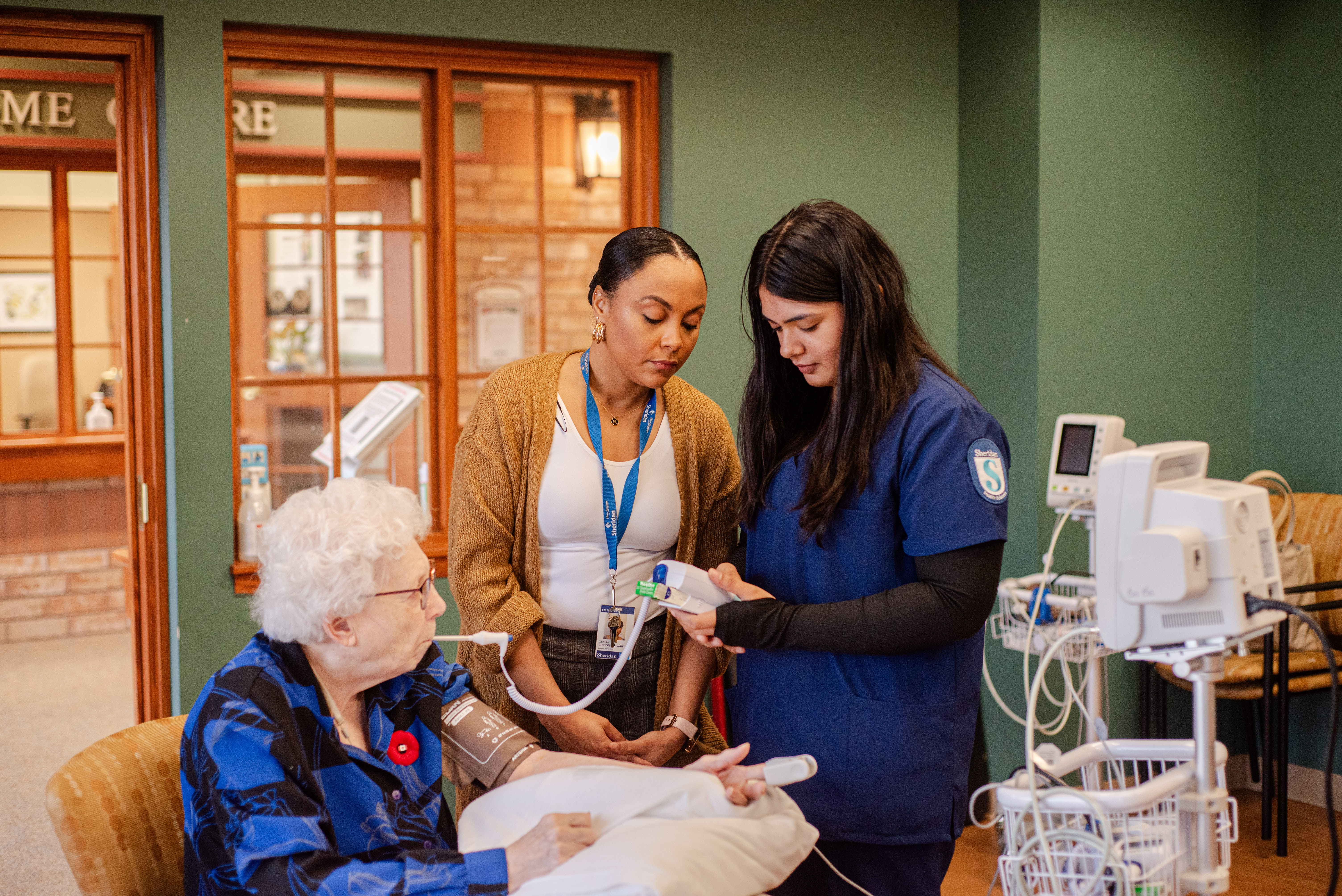 Students of Sheridan College provide blood pressure clinic for residents at The Village of Erin Meadows