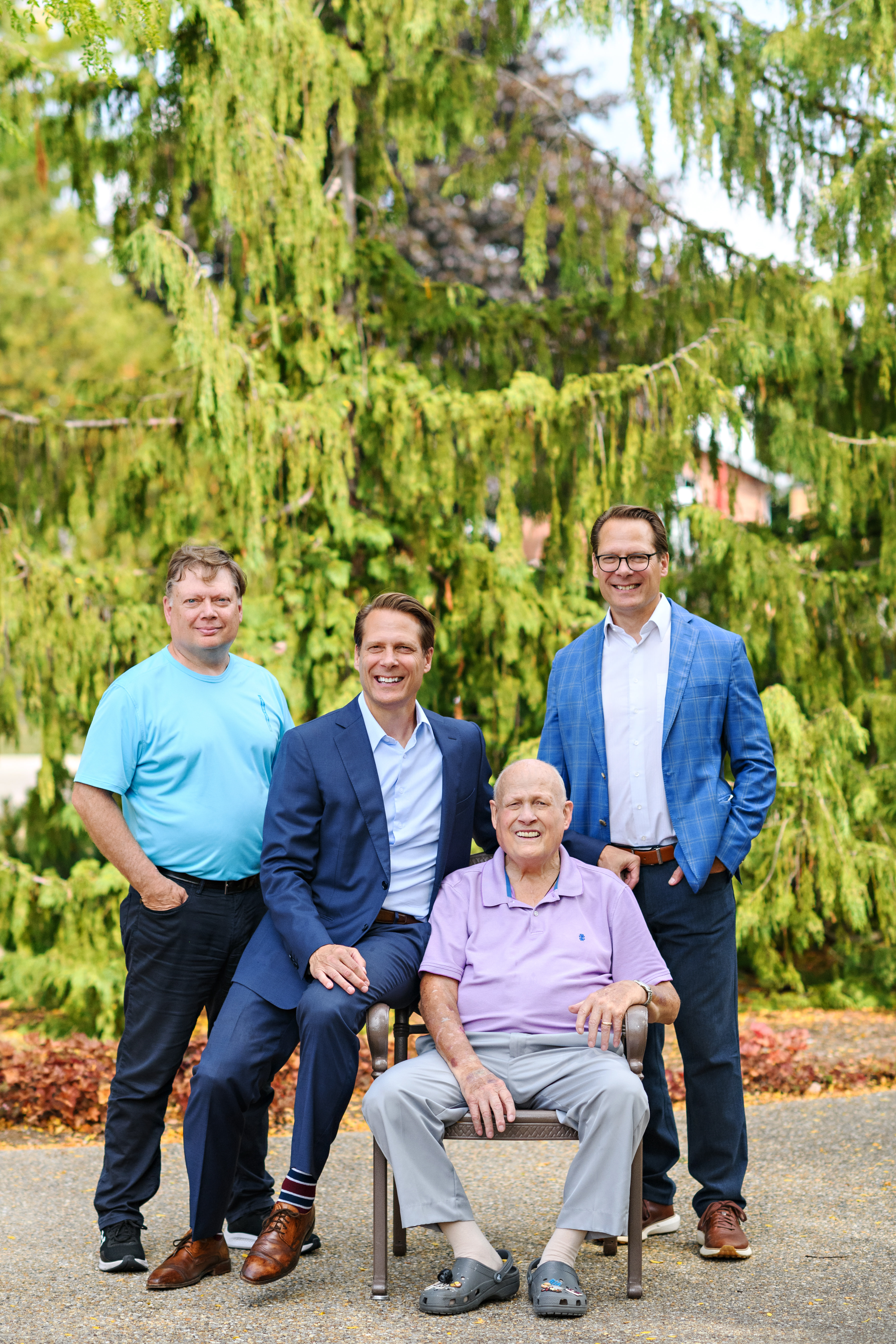 Rob, Brad, Ron & Jamie Schlegel family portrait