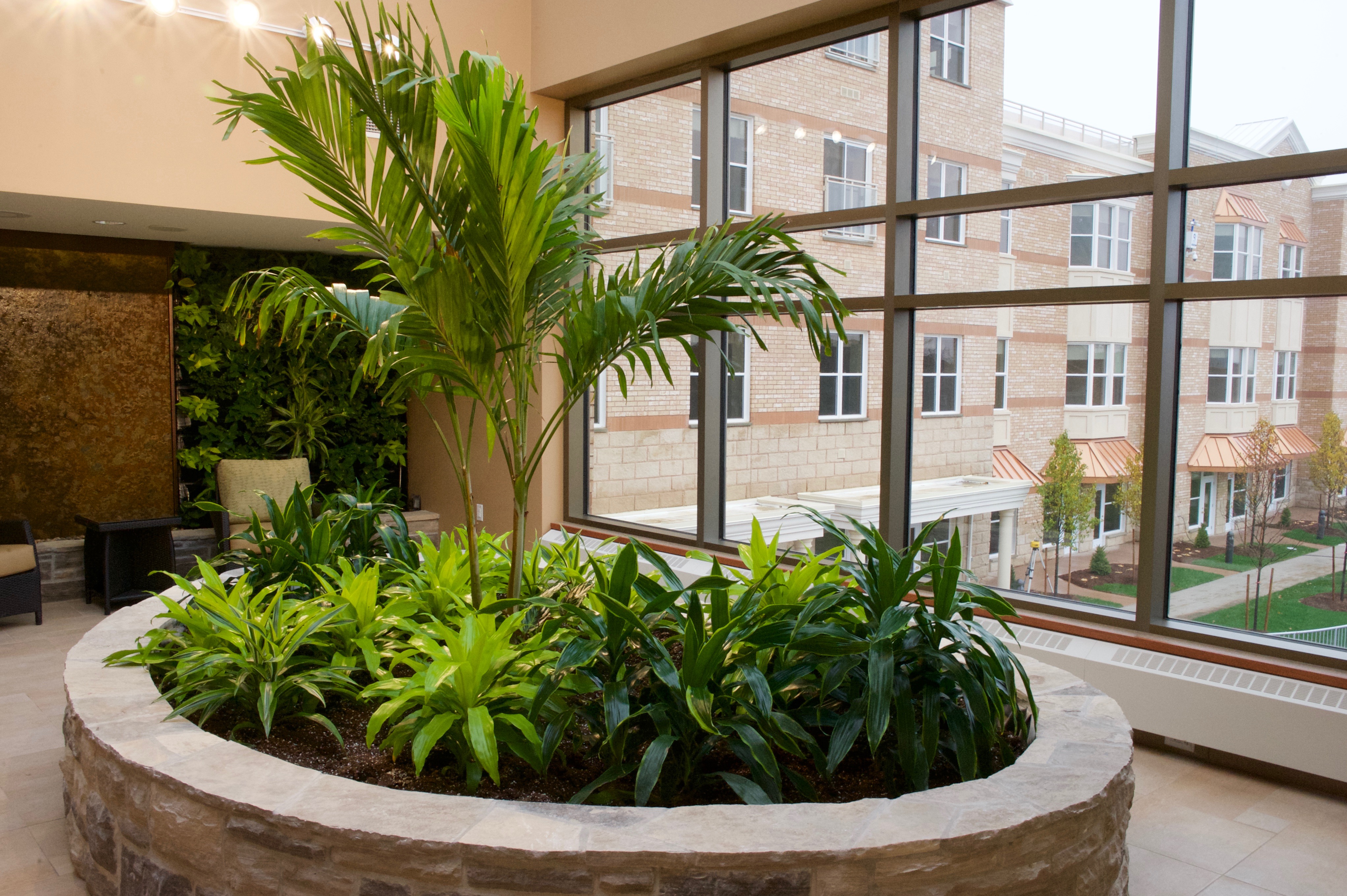 atrium with plants at wentworth heights 
