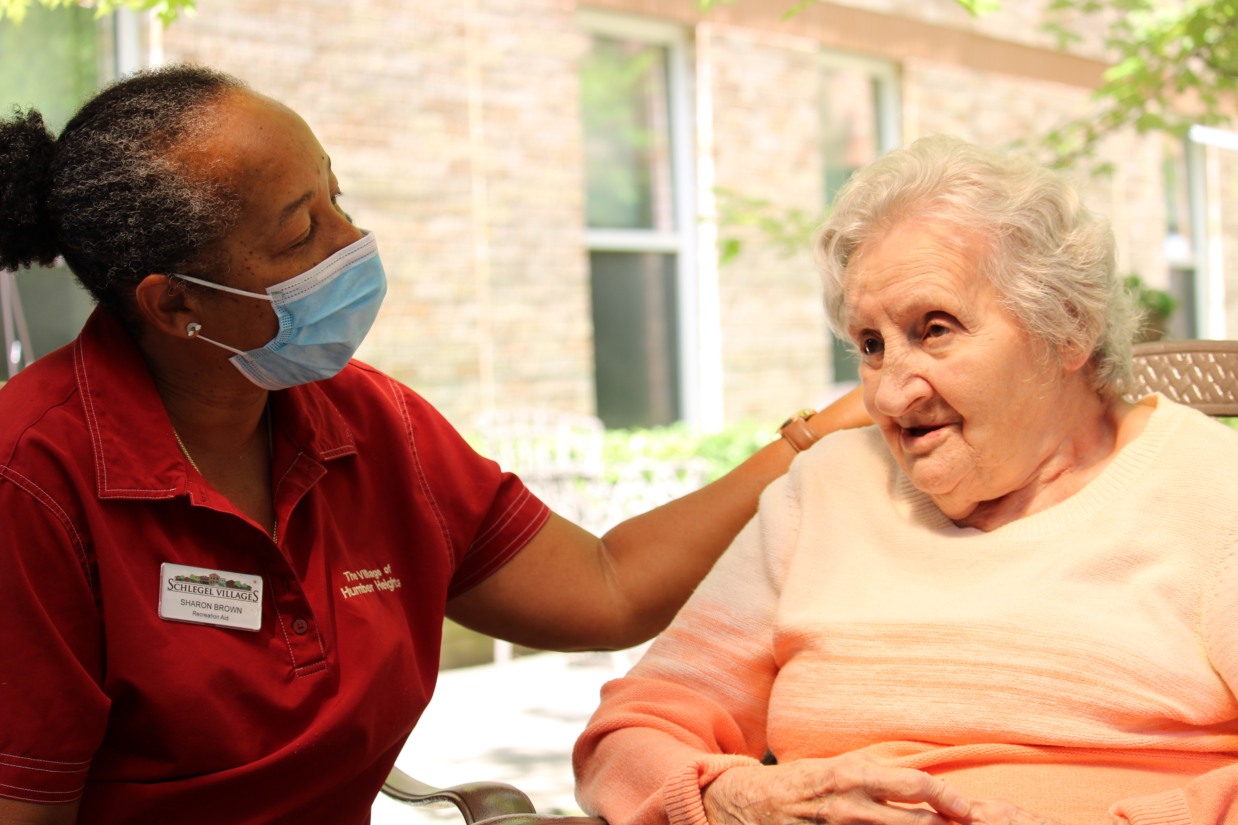 Sharon and Jean have had a lovely connection for some  17 years at The Village of Humber Heights.