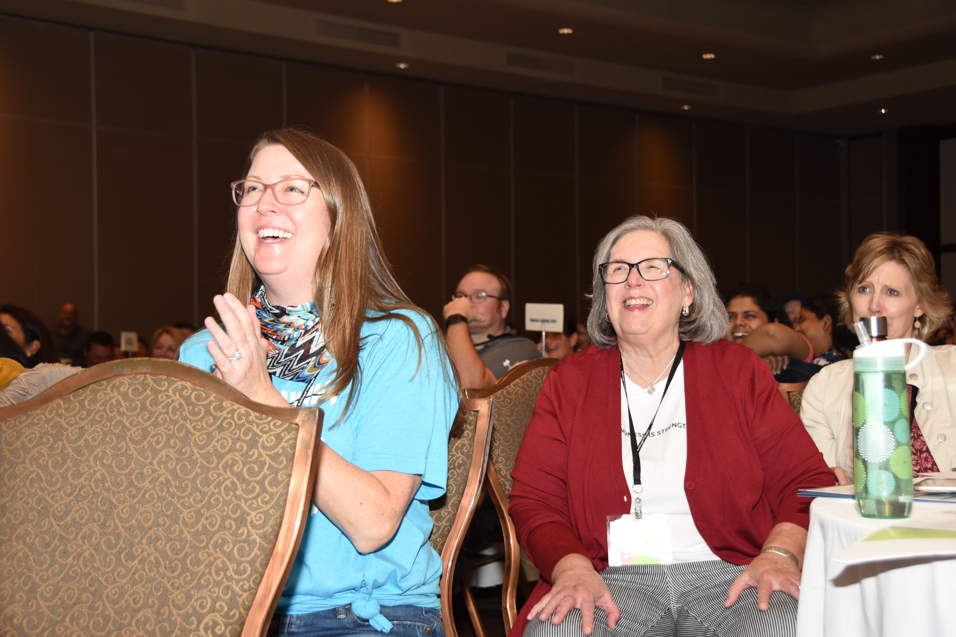 Jennifer Carson alongside guest speakers Nancy Fox and Carmen Bowman at the 2019 Operational Planning retreat.