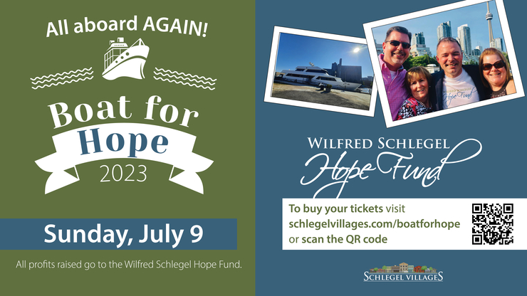 Schlegel Villages Boat for Hope, July 9th