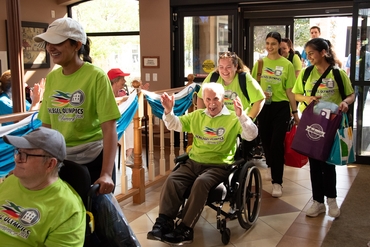 Residents Entering the Schlegel Olympics
