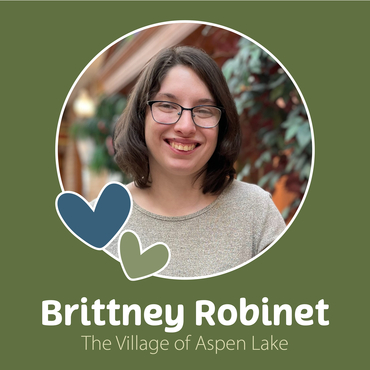 Brittney, volunteer at The Village of Aspen Lake honoured with the Barb Schlegel Volunteer Award