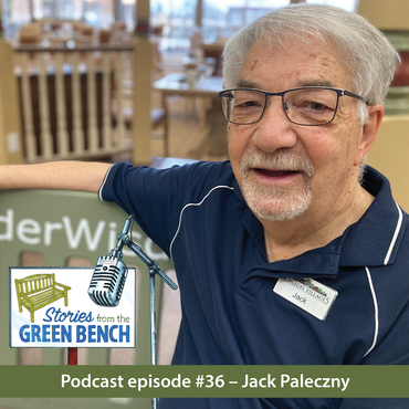 Jack Paleczny on the Green Bench for the #ElderWisdom podcast