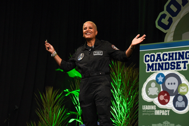 Dr. Sian Proctor on stage at the Schlegel Villages Leadership Conference