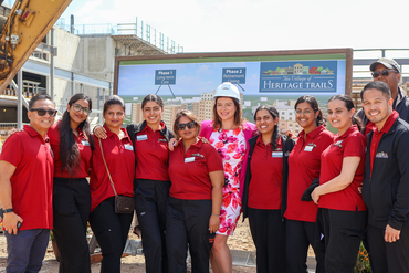 Erin Mills Lodge Team with Minister Kusendova-Bashta