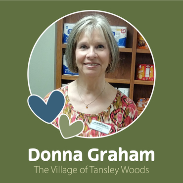 Donna Graham, honouree of the Barb Schlegel Volunteer Award from Tansley Woods