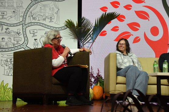 Nancy Fox shares the stage with team members during a panel discussion at Operational Planning, 2025. 