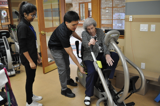 Students with the Health, Wellness and Fitness program learn how to support residents' physical well being. 