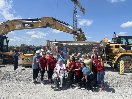 The Coleman Team poses with Ron Schlegel During the Innis Landing groundbreaking ceremony.