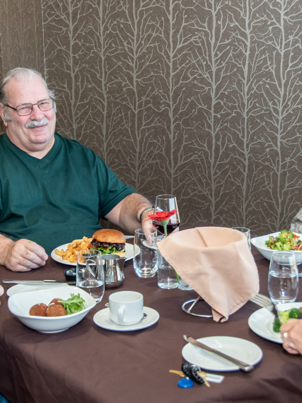 Residents enjoying a meal at The Ruby
