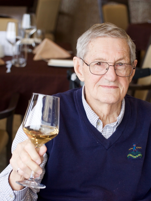 Man enjoying a glass of wine