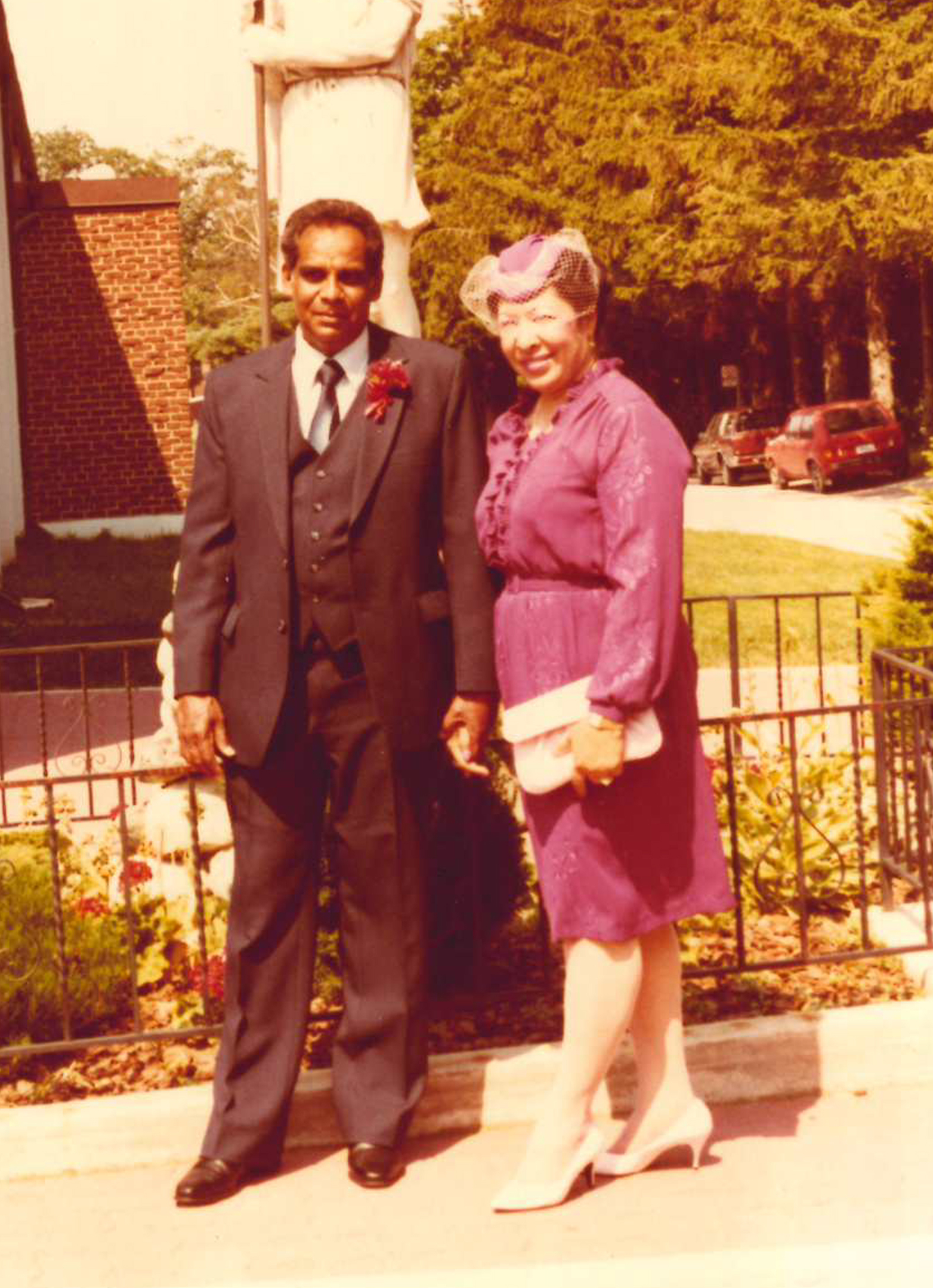 Jinnah and Lillian pose together in a photo from their past together.  