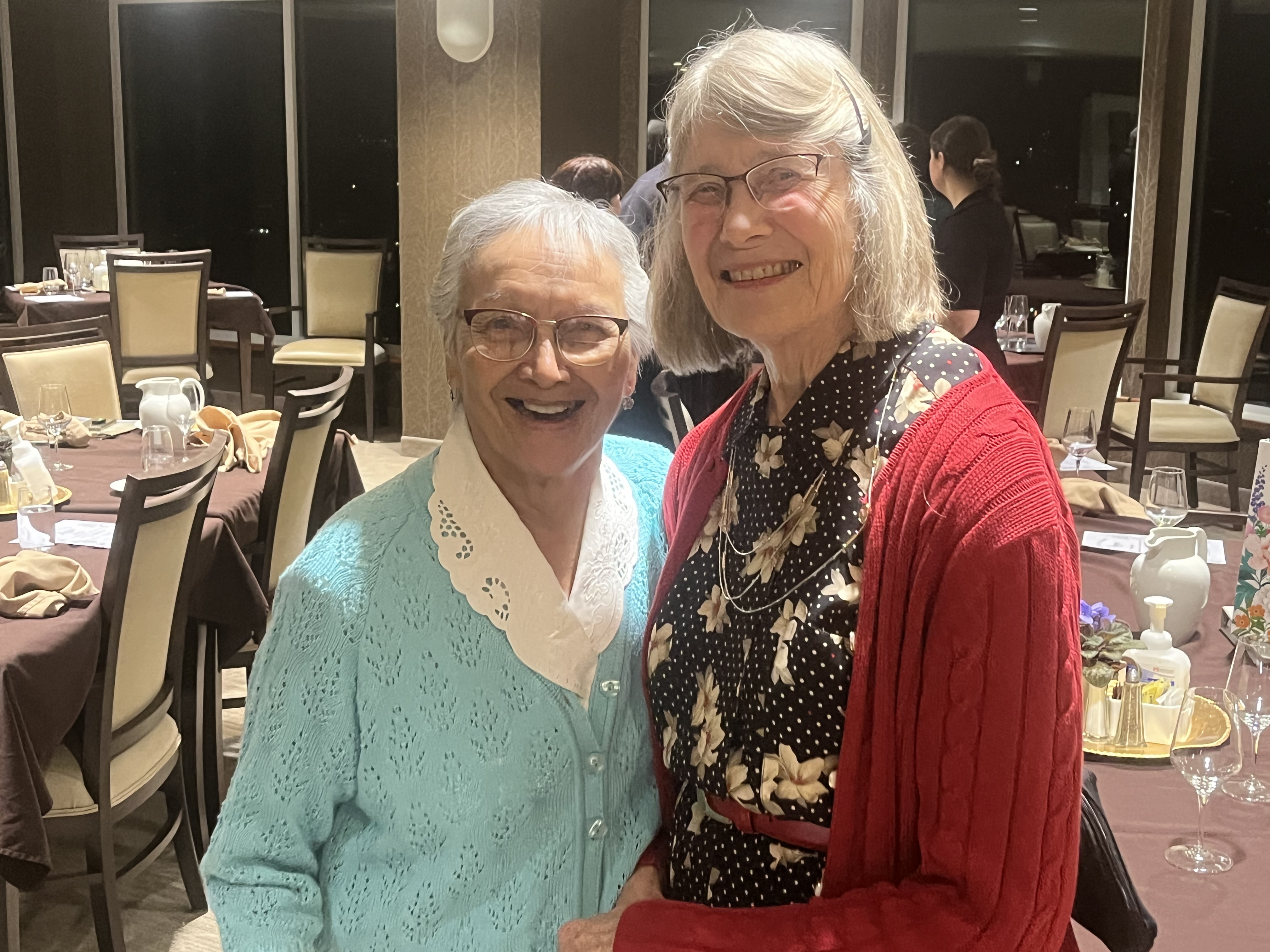 Garden Club members pose together during the celebration dinner at Wentworth Heights in The Ruby. 