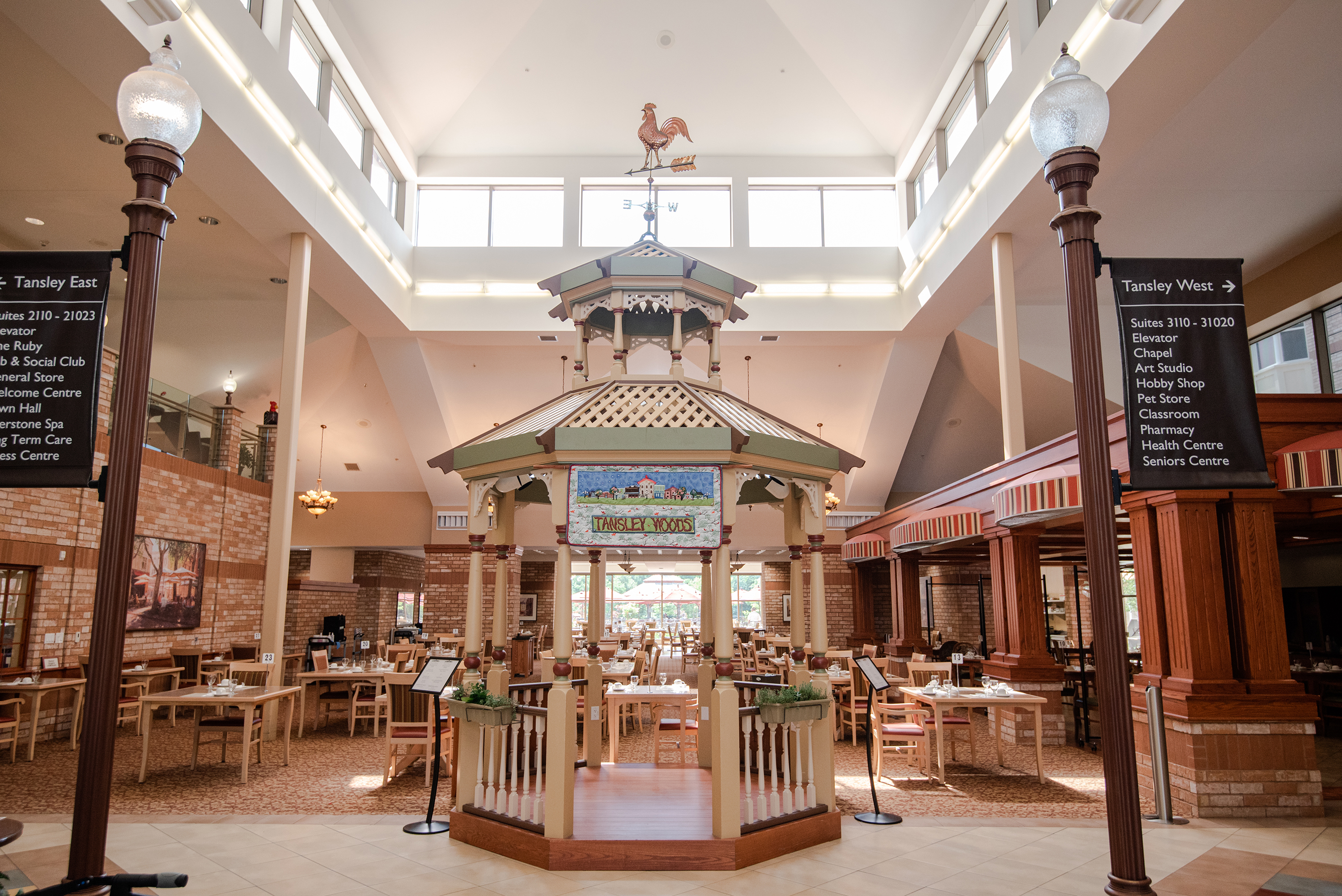 The Gazebo is pictured in the Centre of the Tansley Woods Town Square. 