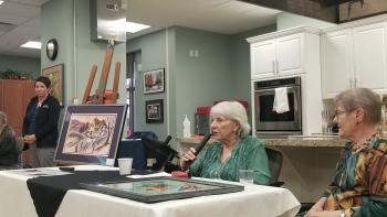 Days before the provincial COVID-19 lockdown was imposed, artist Ann Wingfield was featured in an art show in her home Village of Wentworth Heights.