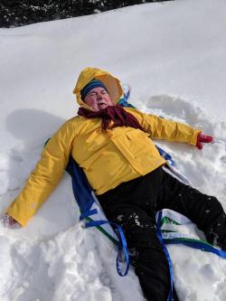 With a bit of help from the Tansley Woods team, Artie was able to play in the snow as  she so often did years ago. 