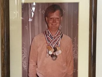 A look at Donald in his younger days with all of his medals.